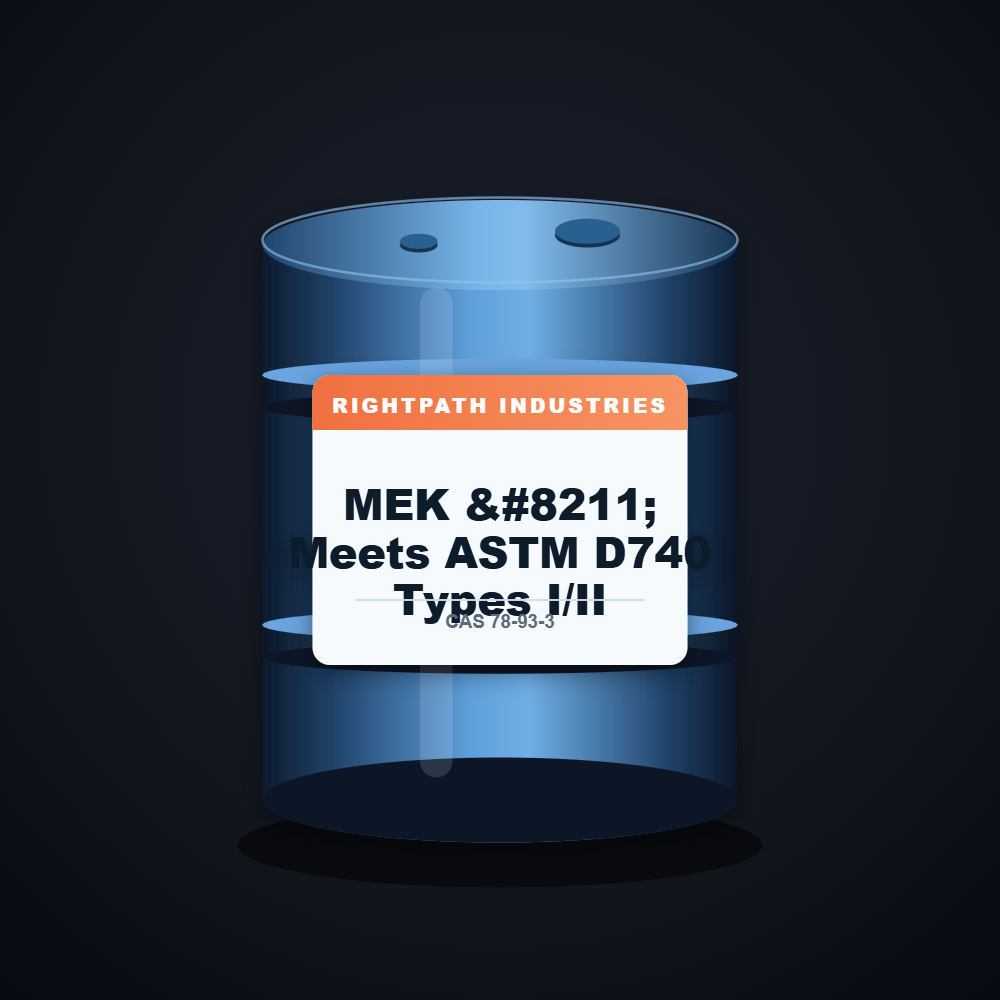 MEK – Meets ASTM D740 Types I/II — RightPath Industries chemical product