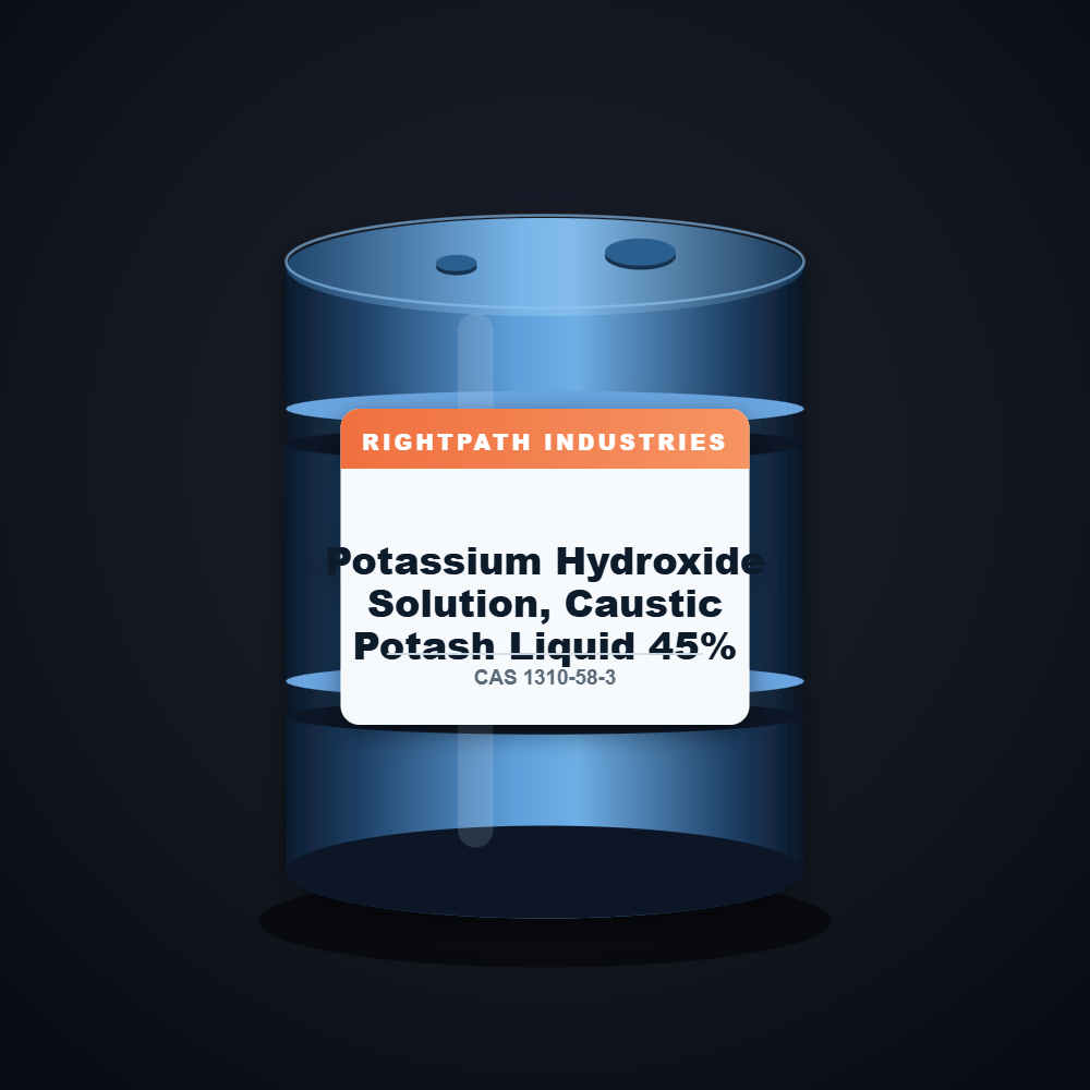 Potassium Hydroxide Solution, Caustic Potash Liquid 45% — RightPath Industries chemical product
