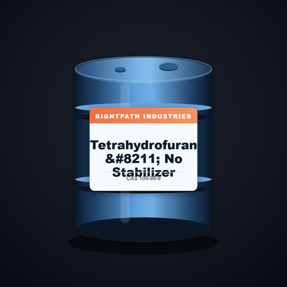 Tetrahydrofuran – No Stabilizer — RightPath Industries chemical product